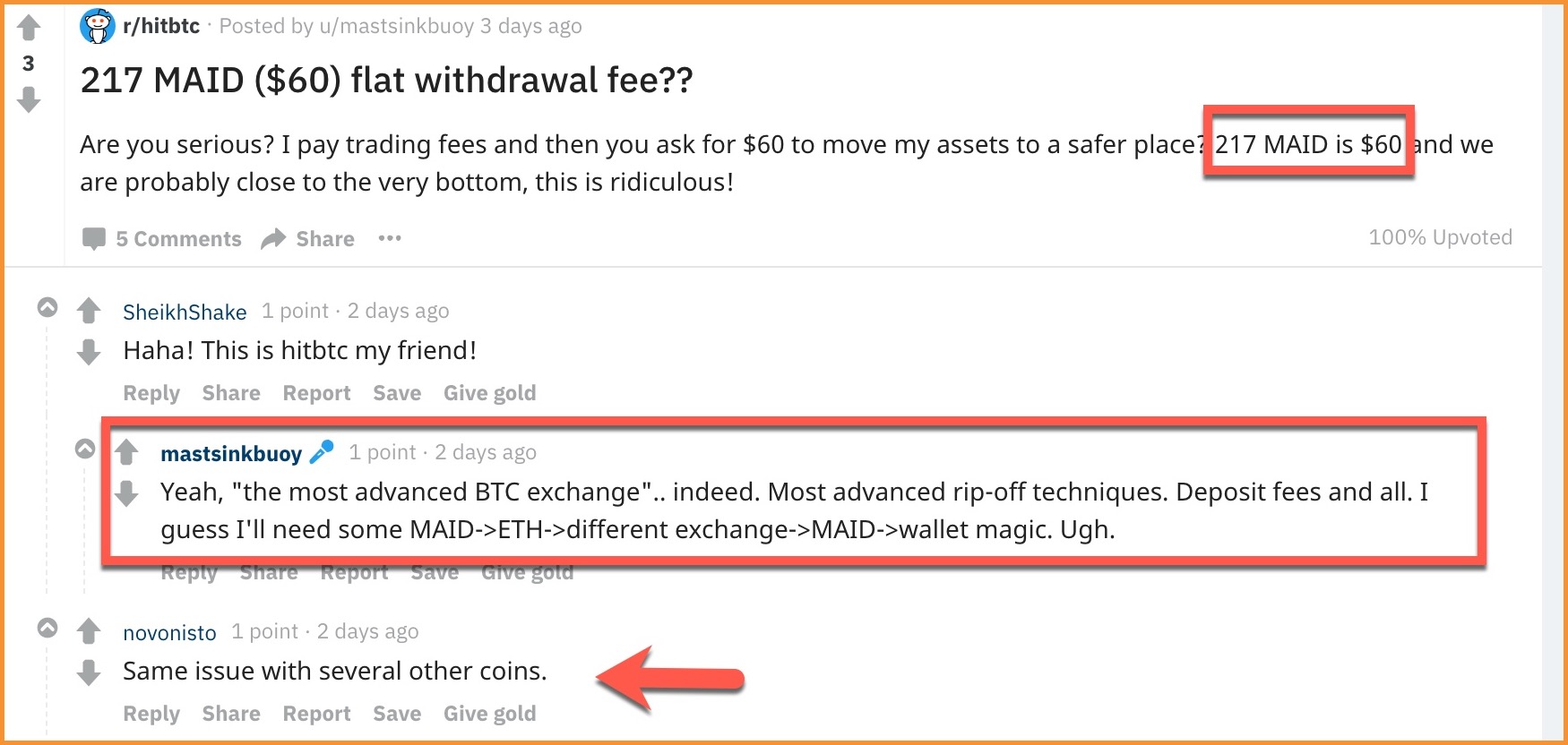 hitbtc btc withdrawal fee